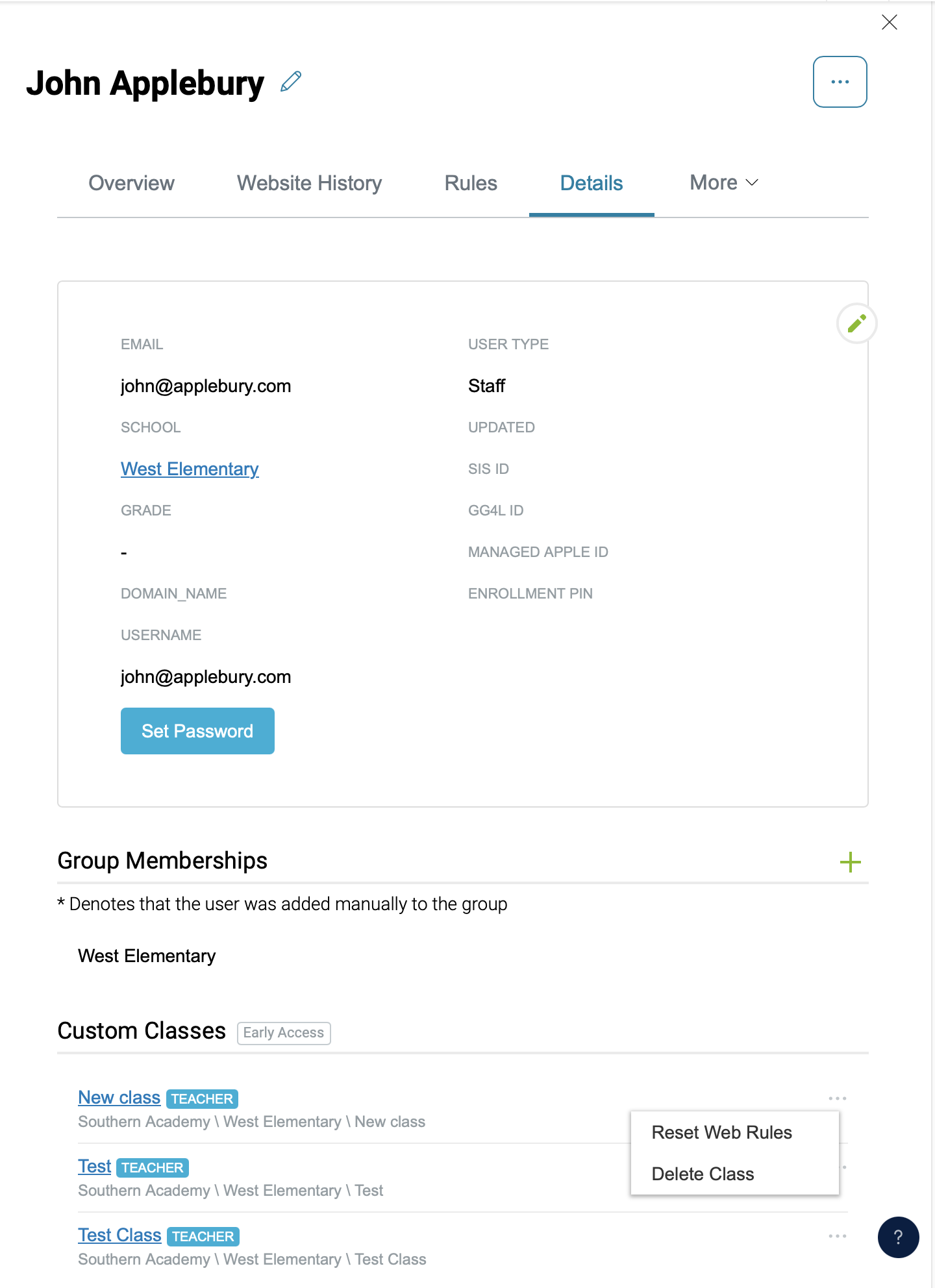 Release Note Lightspeed Classroom Management Custom Classes IT Controls